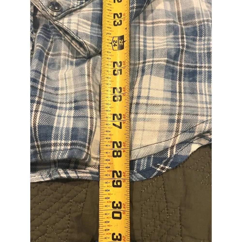 True Religion Men's Pearl Snap Flannel Shirt Xl